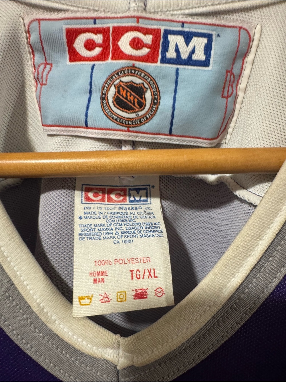 Vintage CCM NHL Western Conference All-Star Hockey Jersey Made in Canada Size XL - Picture 5 of 8